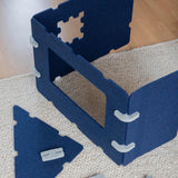 Detailansicht Aufbau Schritt 4: Fertige Verbindung. Das weiche Stecksystem ist sicher und stabil.